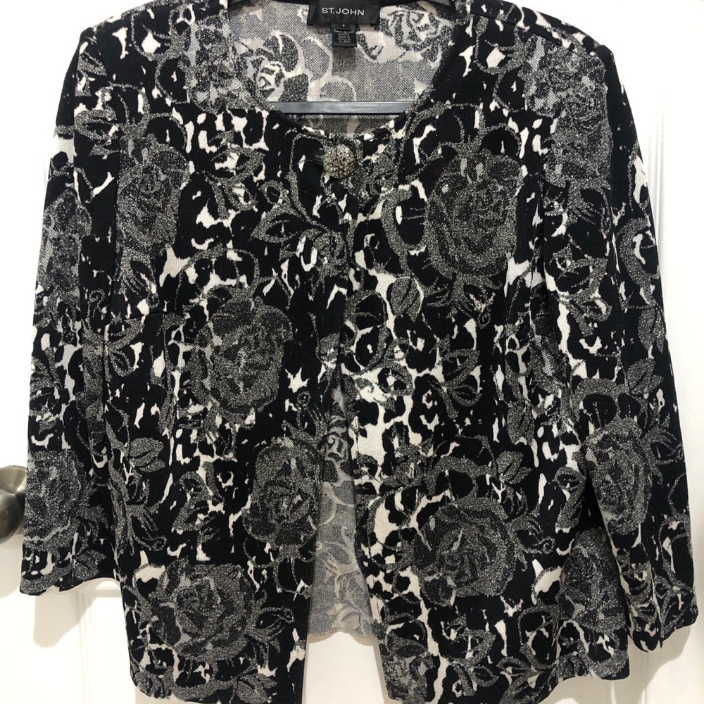 ST JOHN black and white jacket